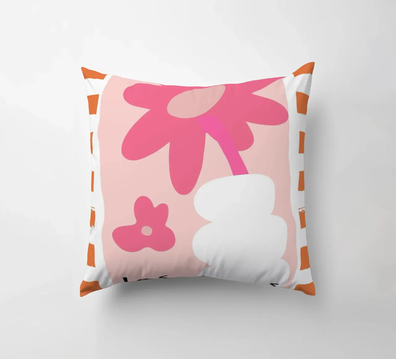 Les Fluers, detto francese, astratto floreale cuscino da pdigitalprints