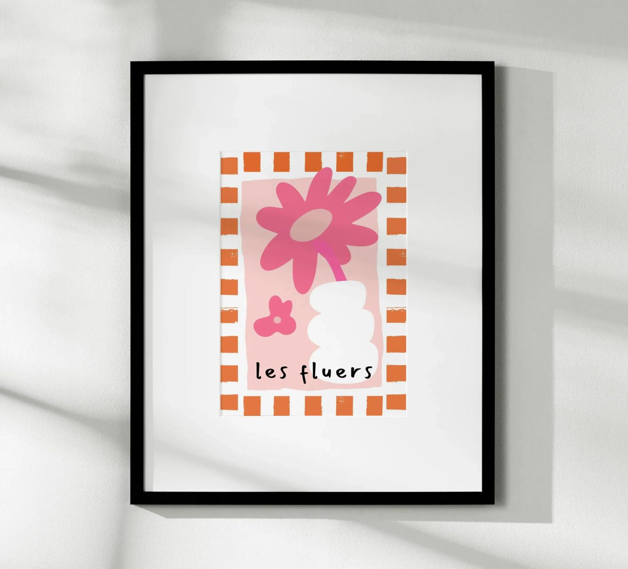 Les Fluers, dicton français, abstrait floral poster de pdigitalprints