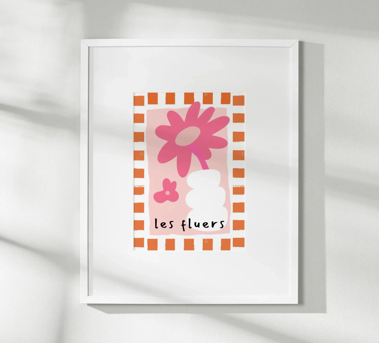 Les Fluers, dicton français, abstrait floral poster de pdigitalprints