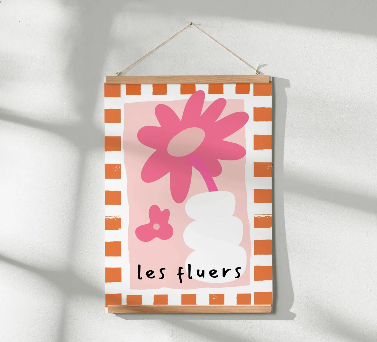 Les Fluers, dicton français, abstrait floral poster de pdigitalprints