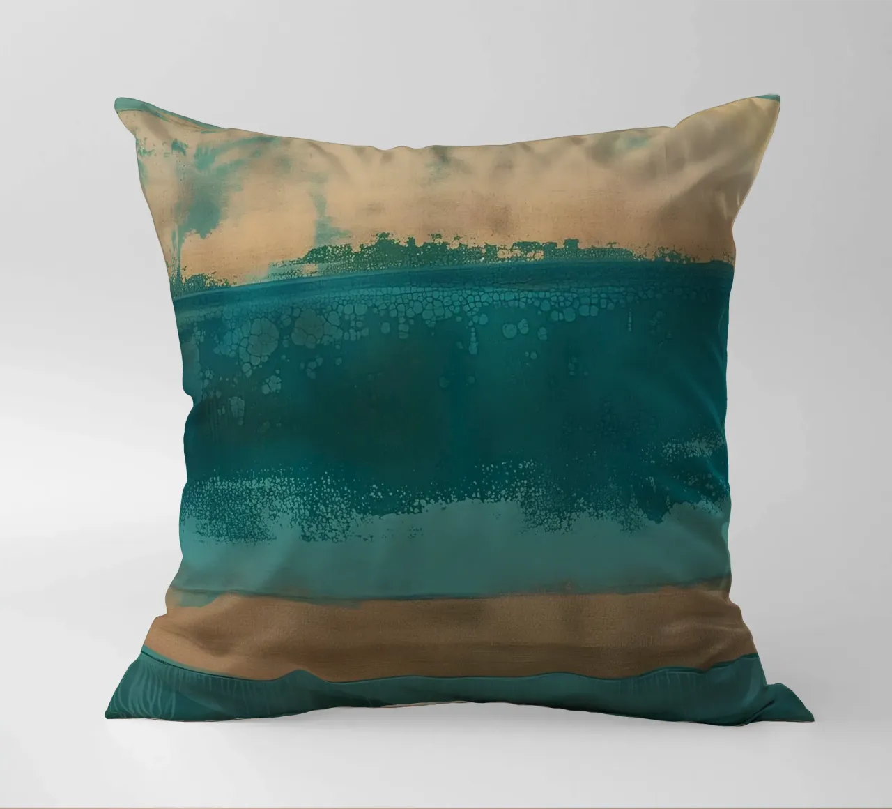 Abstract line gradient decorative cushion by Carinaprint