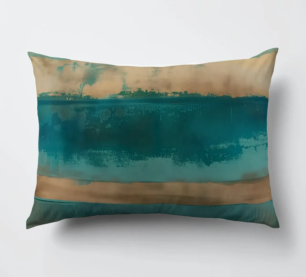 Abstract line gradient decorative cushion by Carinaprint