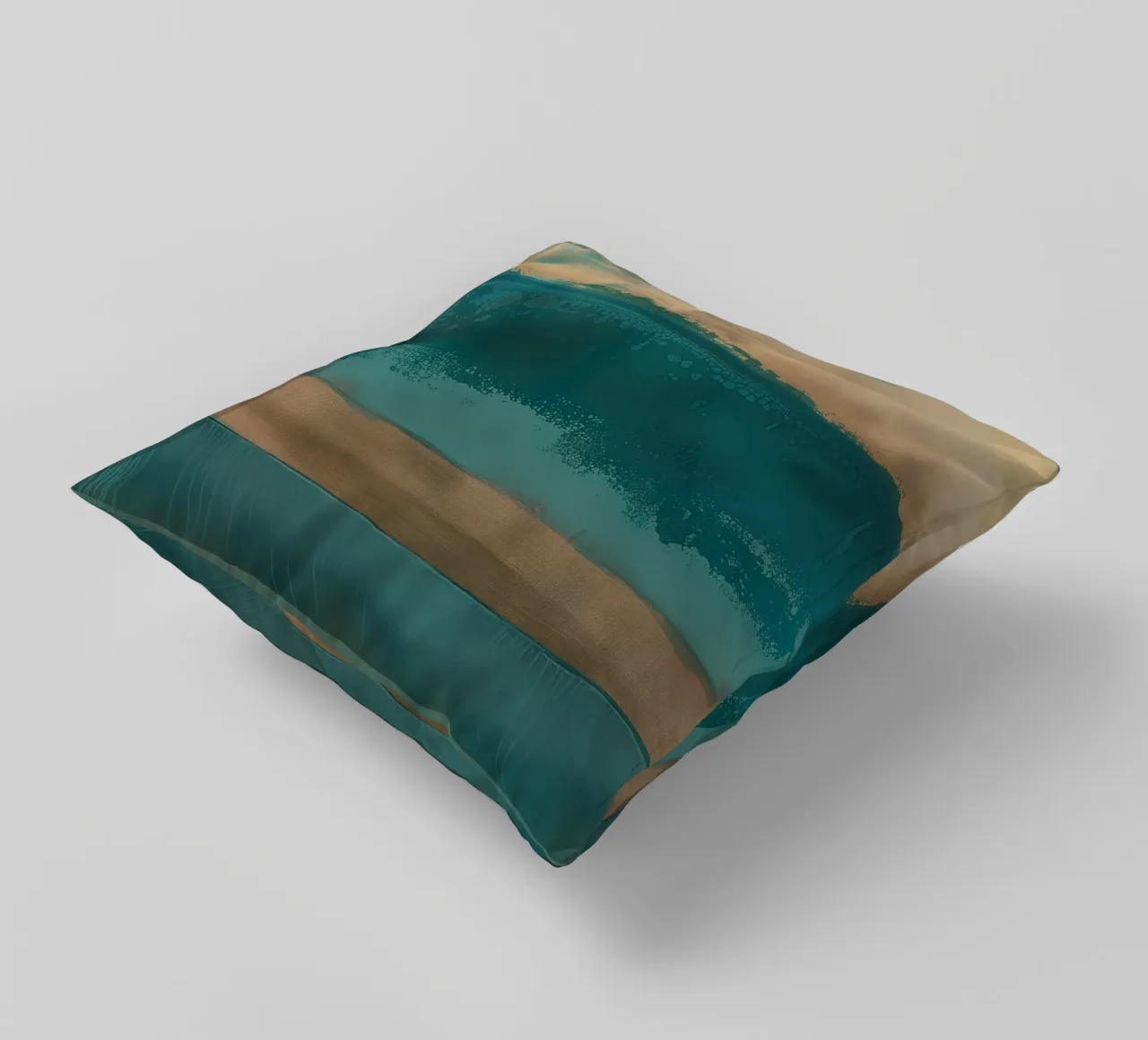 Abstract line gradient decorative cushion by Carinaprint