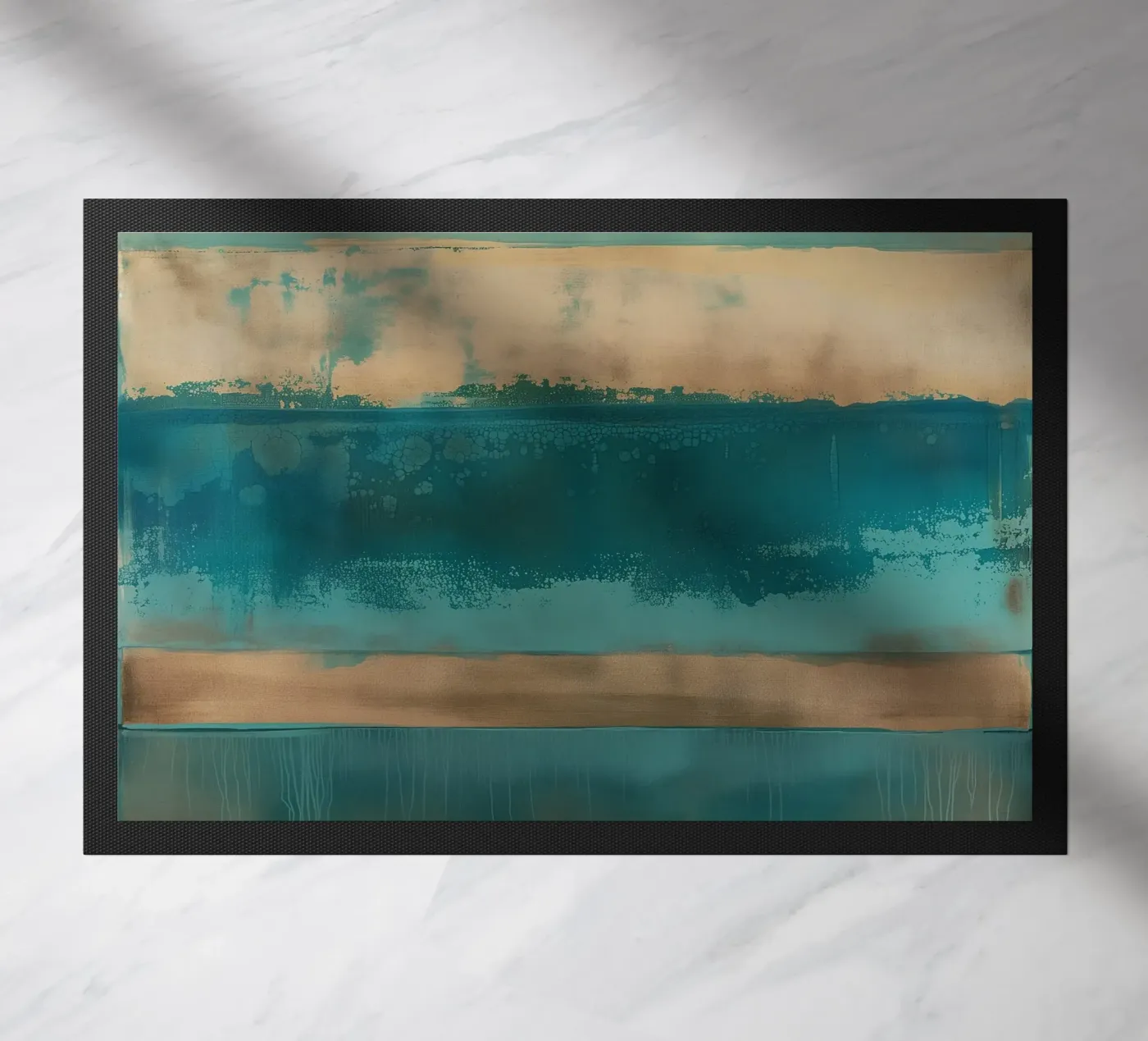 Abstract line gradient doormat by Carinaprint