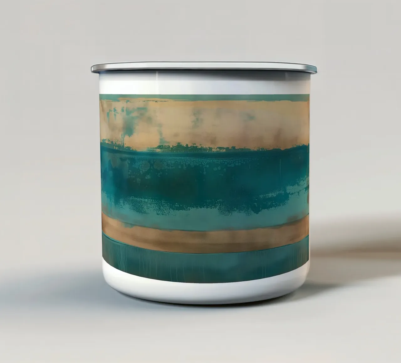 Lignes abstraites mug en émail de Carinaprint