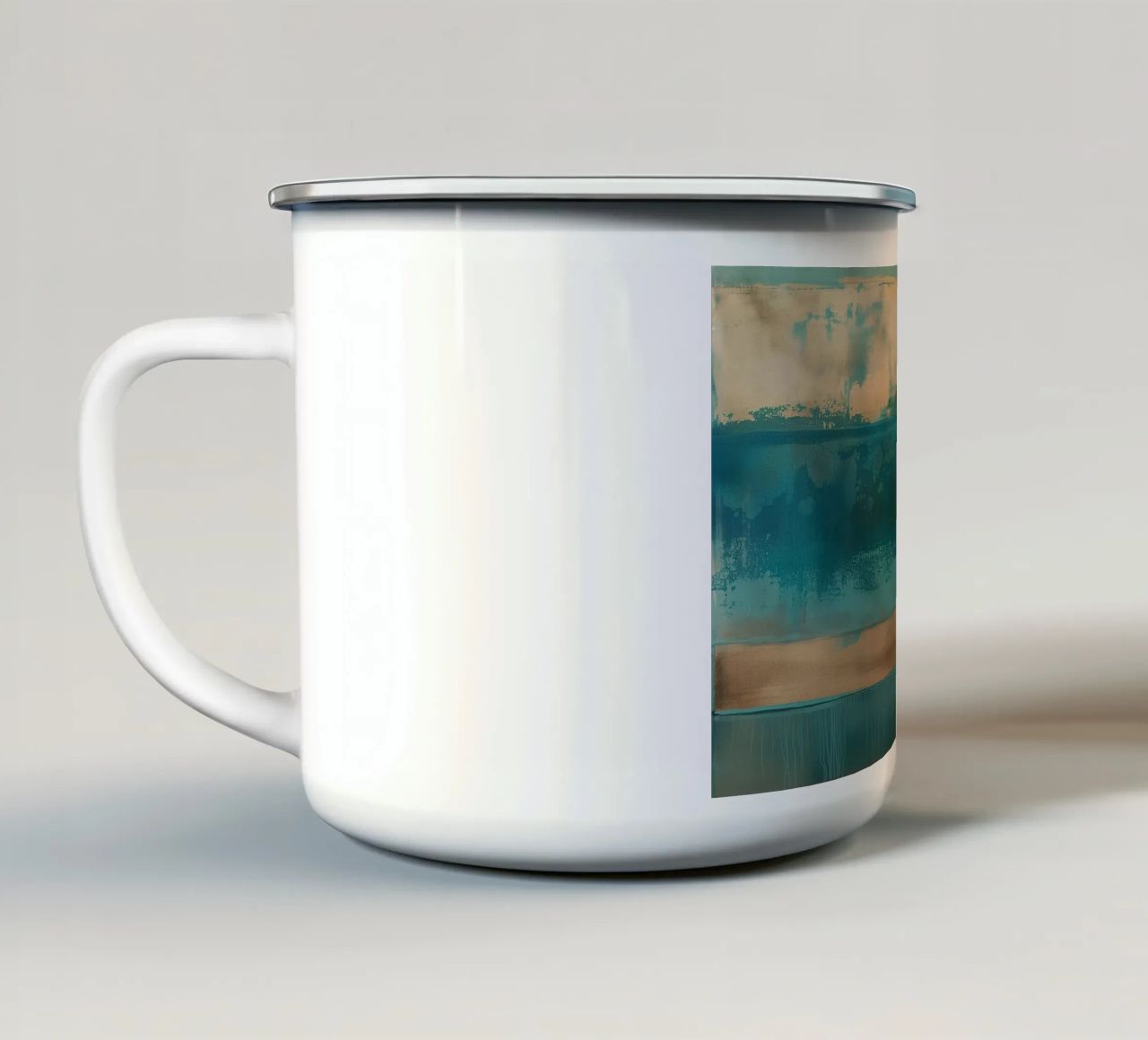 Linea astratta sfumata tazza in smalto da Carinaprint