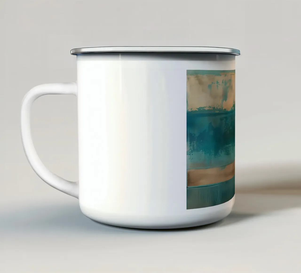 Lignes abstraites mug en émail de Carinaprint