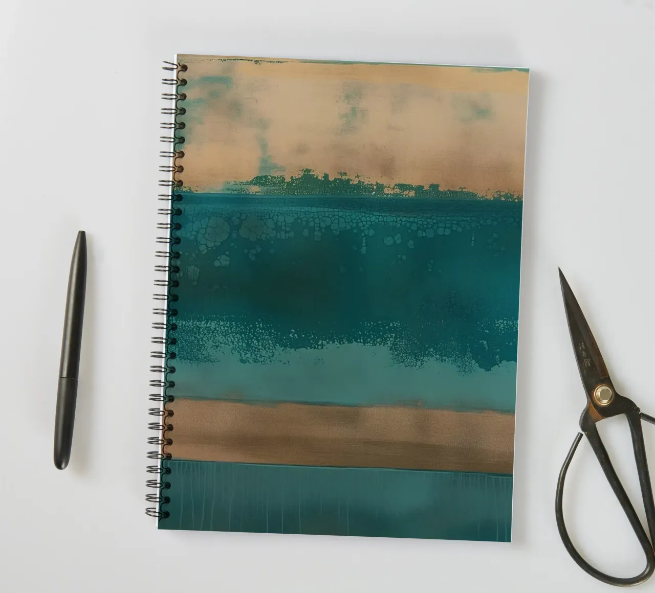 Abstract line gradient spiral notebook by Carinaprint