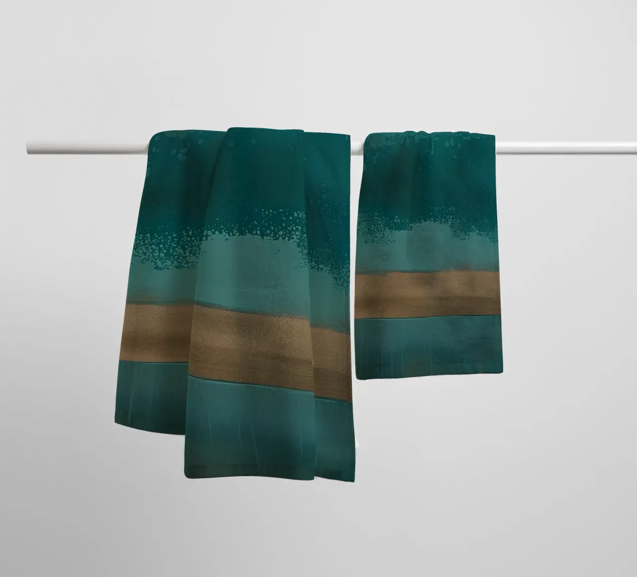 Abstract line gradient towel by Carinaprint
