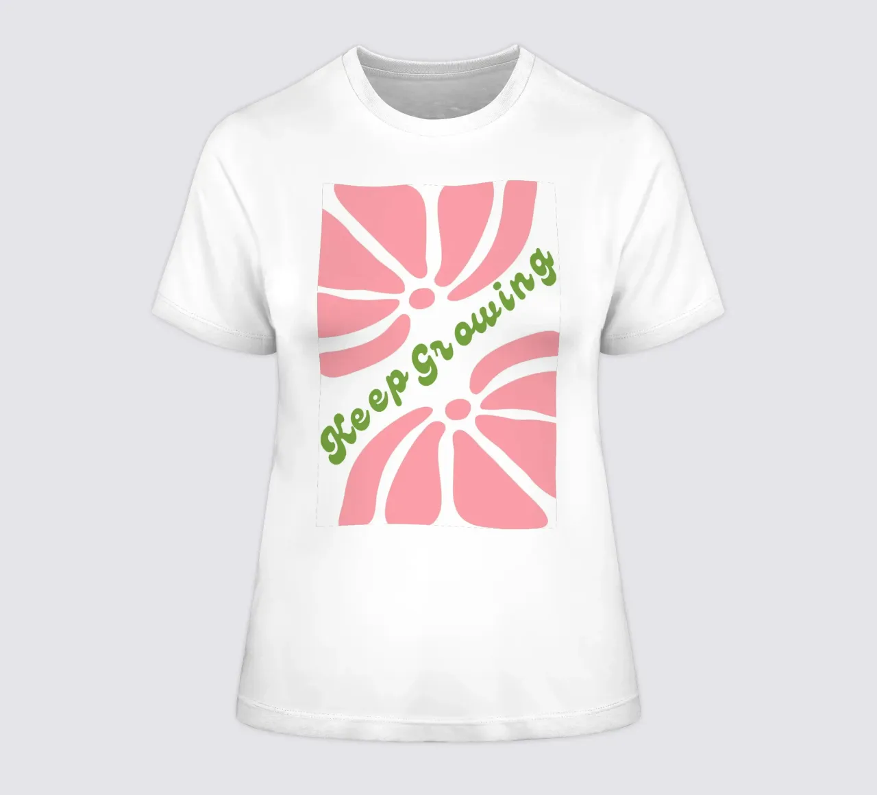 Citations de Keep Growing Positive t-shirt ajusté pour femmes de pdigitalprints