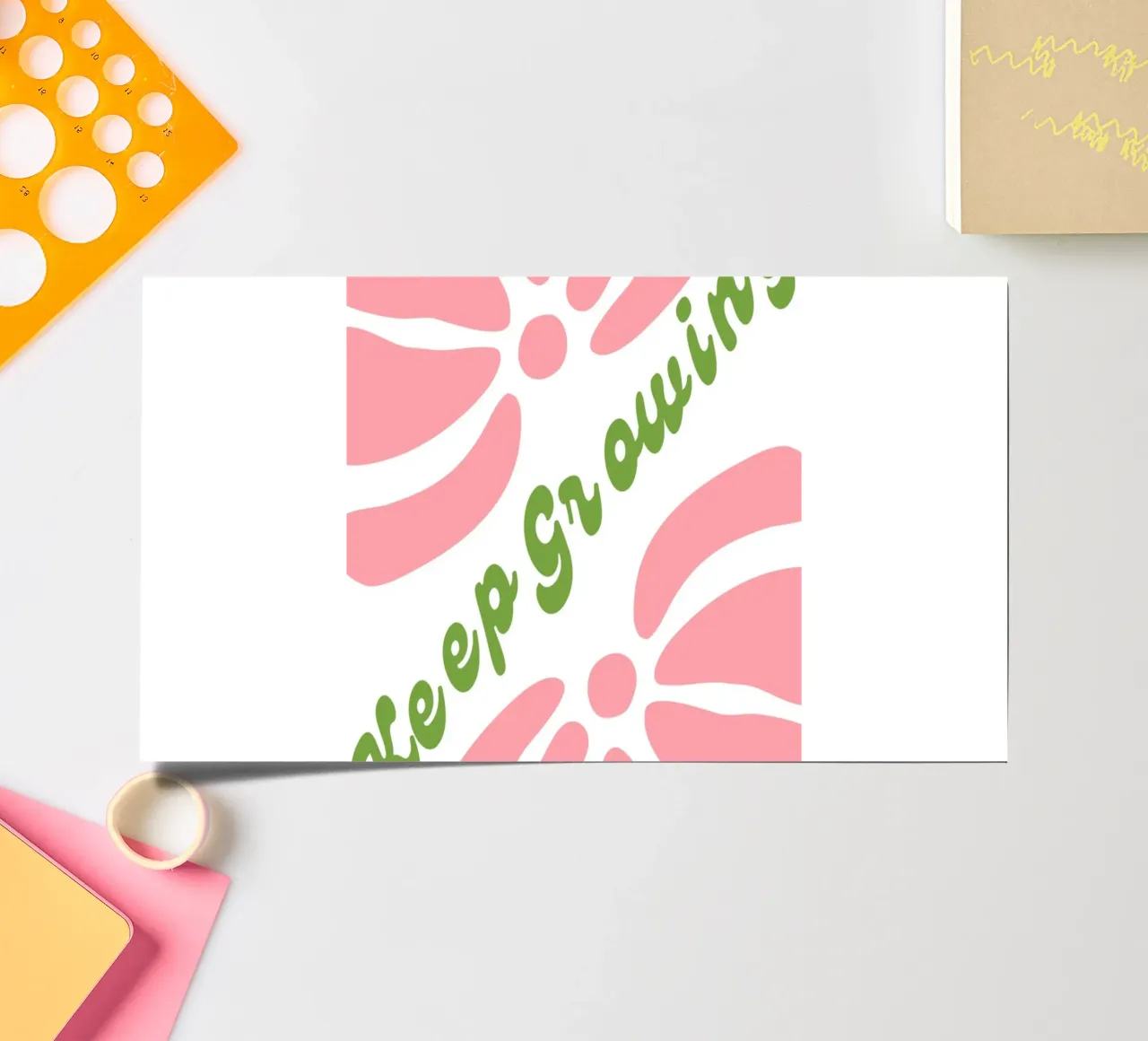 Wachsen Sie positiv weiter Zitate Stickerbogen von pdigitalprints