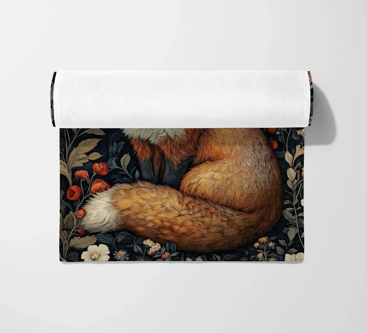 William Morris "La volpe sussurra in un mare di foglie". telo mare da Botanical Art Studio
