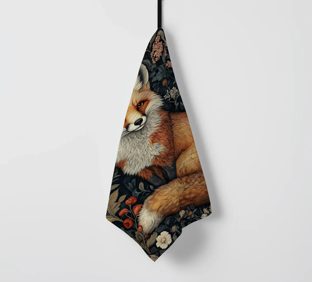 William Morris "La volpe sussurra in un mare di foglie". canovaccio da cucina da Botanical Art Studio
