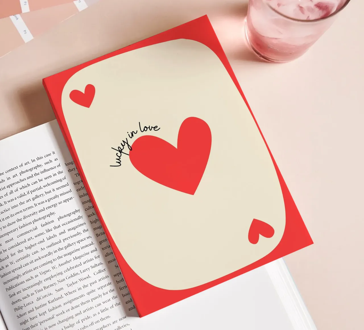 Luky in der Liebe, Positives Zitat, VALENTINE Notizbuch von pdigitalprints
