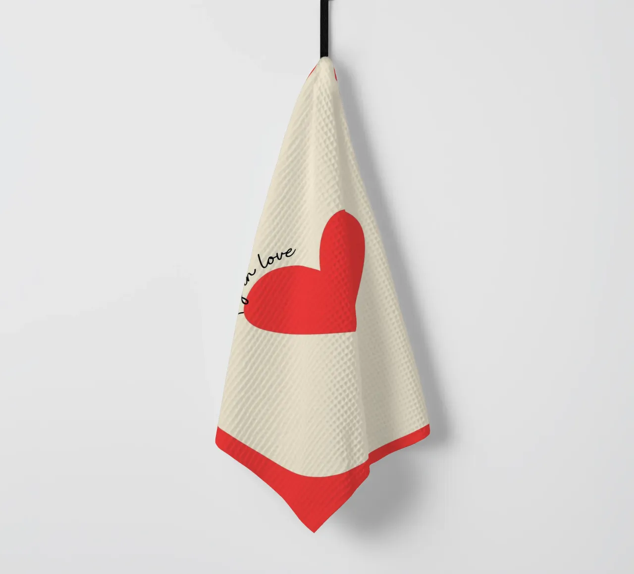 Luky in der Liebe, Positives Zitat, VALENTINE Geschirrtuch von pdigitalprints