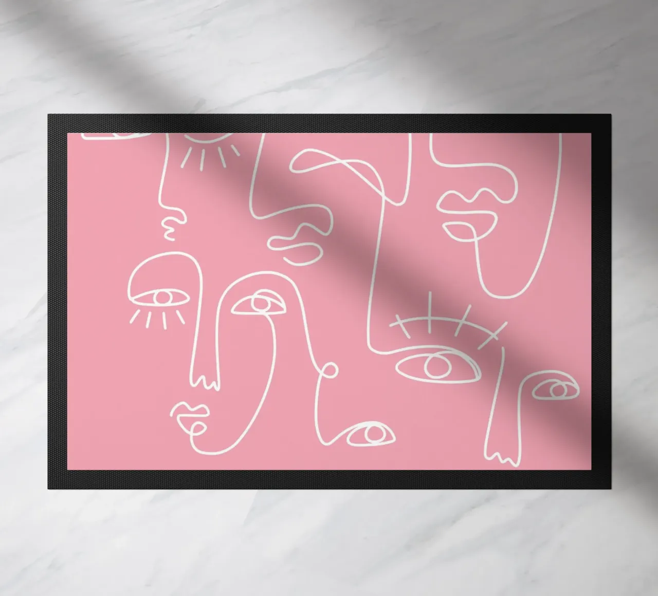 Picasso abstract pink art doormat by pdigitalprints