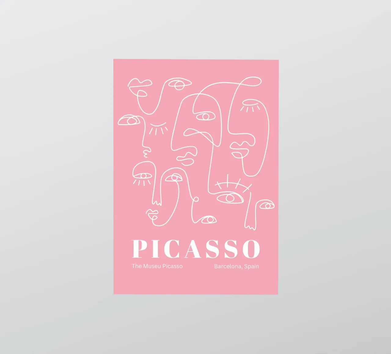 Picasso abstract pink art sticker by pdigitalprints