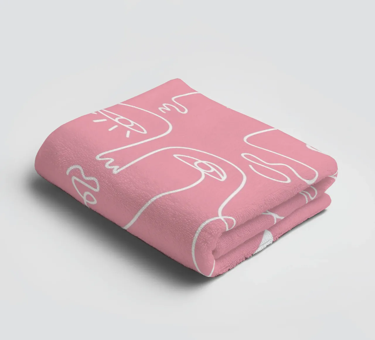 Picasso abstract pink art towel by pdigitalprints