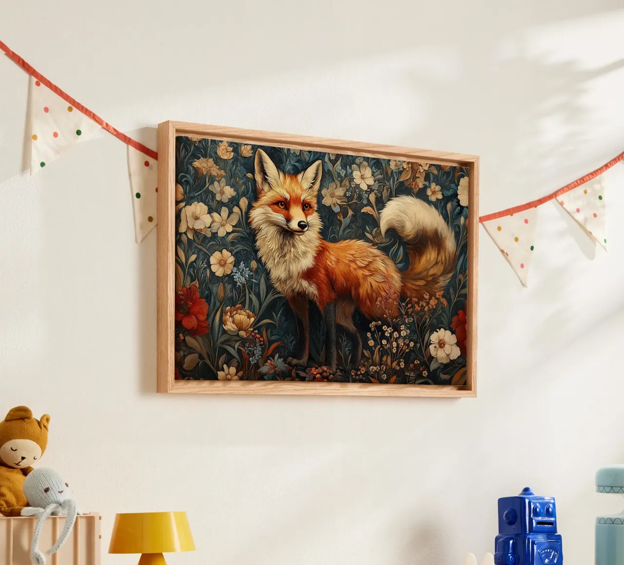 William Morris "In the Silence of the Forest" canvas with Floater frame by Botanical Art Studio