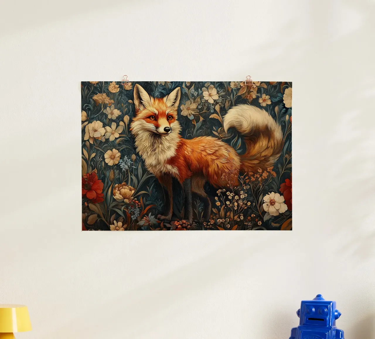 William Morris "Nel silenzio della foresta poster con telaio in plastica da Botanical Art Studio