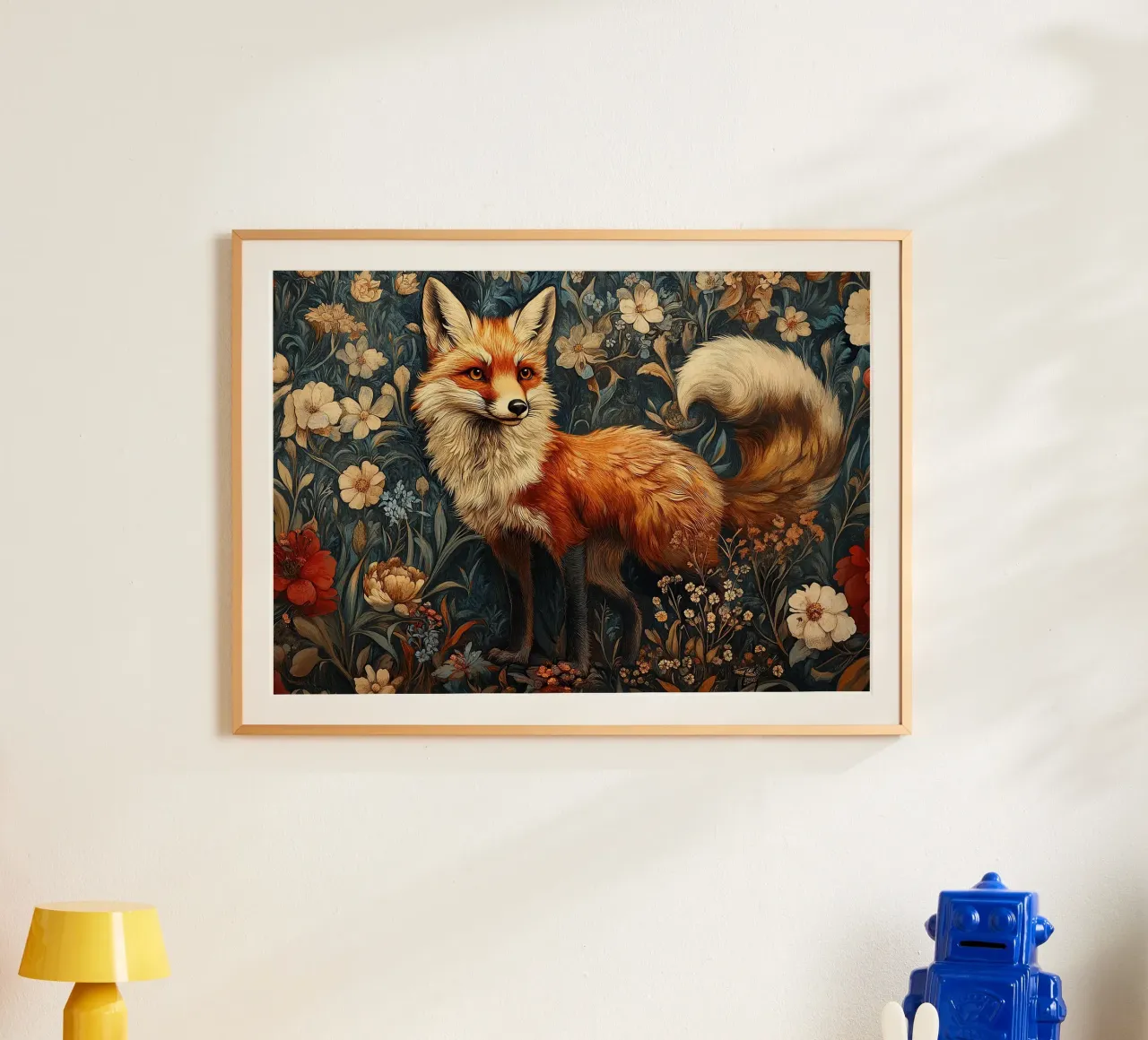 William Morris "Nel silenzio della foresta poster con telaio in plastica da Botanical Art Studio