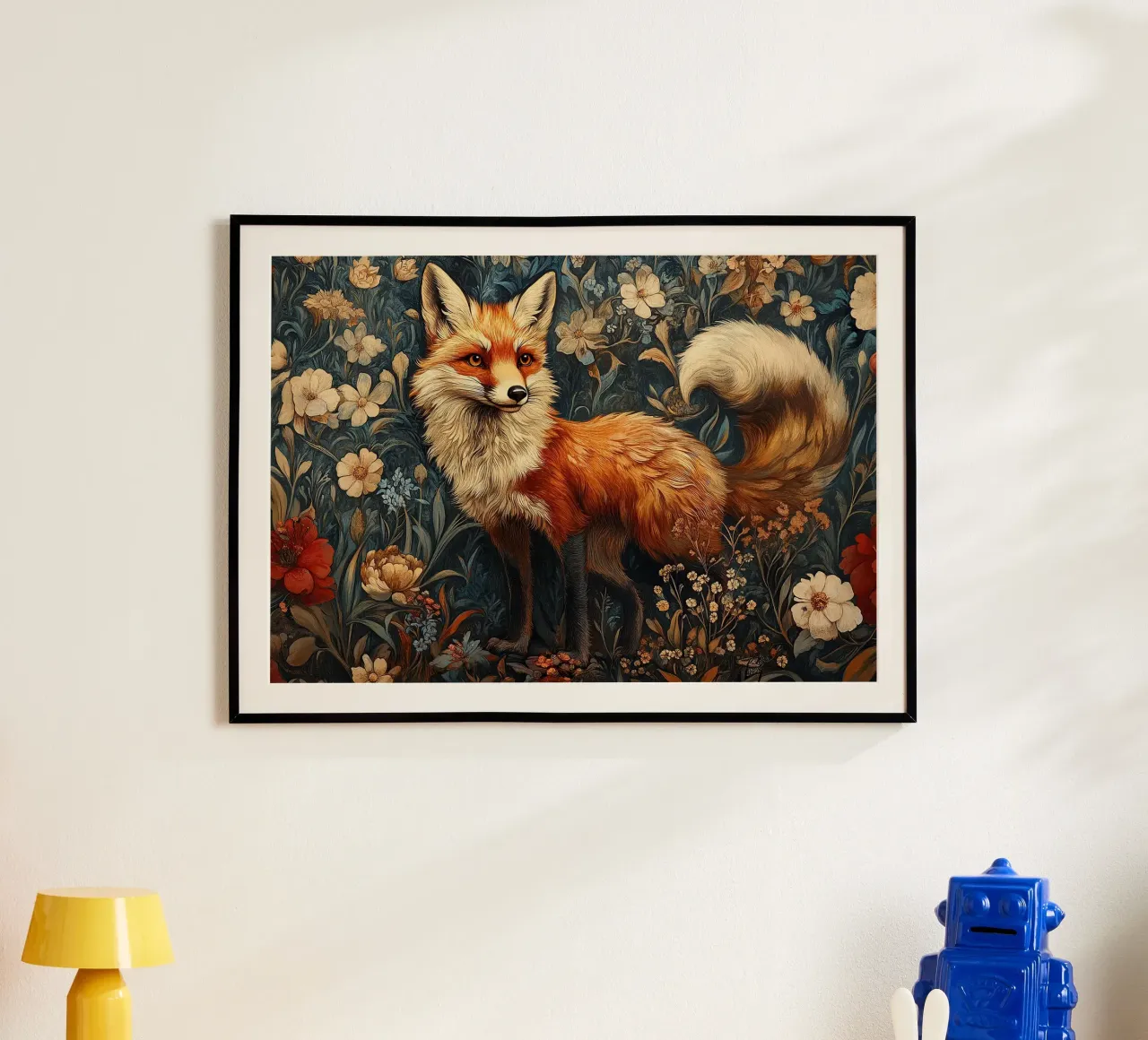 William Morris "Nel silenzio della foresta poster con telaio in plastica da Botanical Art Studio