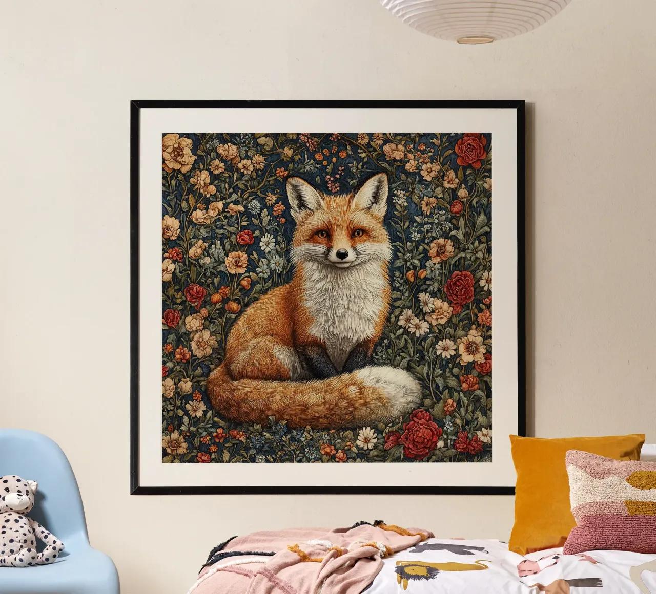 William Morris "Il timido re della foresta". poster da Botanical Art Studio