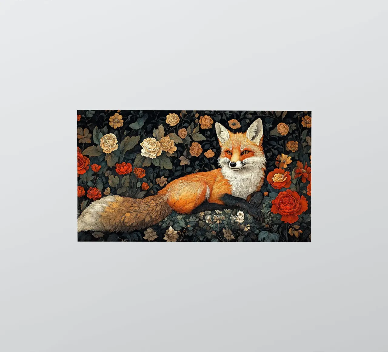 William Morris - Golden traces in the forest sticker by Botanical Art Studio