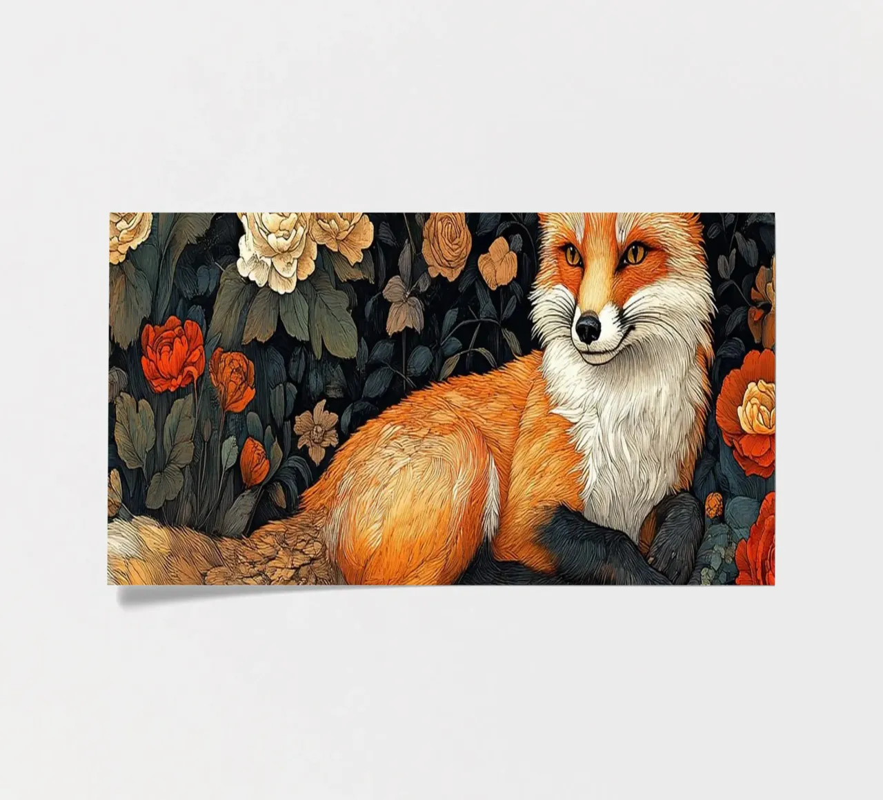 William Morris - Golden traces in the forest sticker sheet by Botanical Art Studio