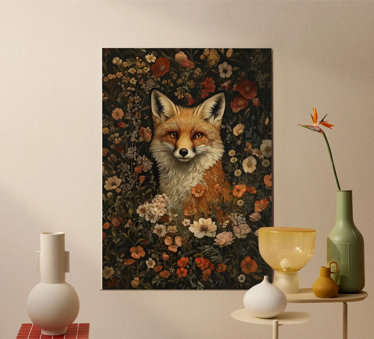 William Morris - La natura selvaggia nascosta poster con telaio in plastica da Botanical Art Studio