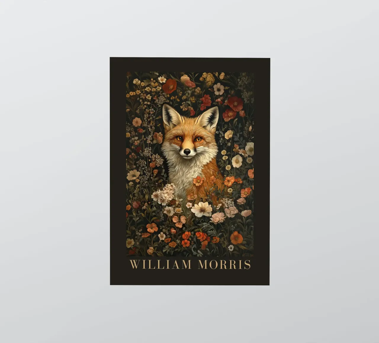 William Morris - Volpe in un labirinto floreale adesivo da Botanical Art Studio