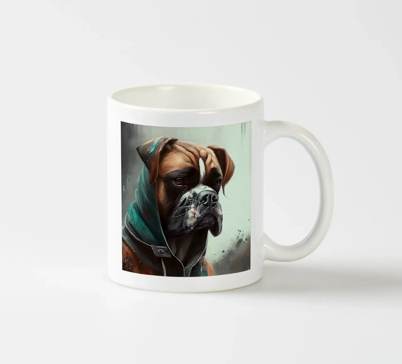 Cane Boxer ad acquerello tazza in ceramica da Chromatic Fusion Studio