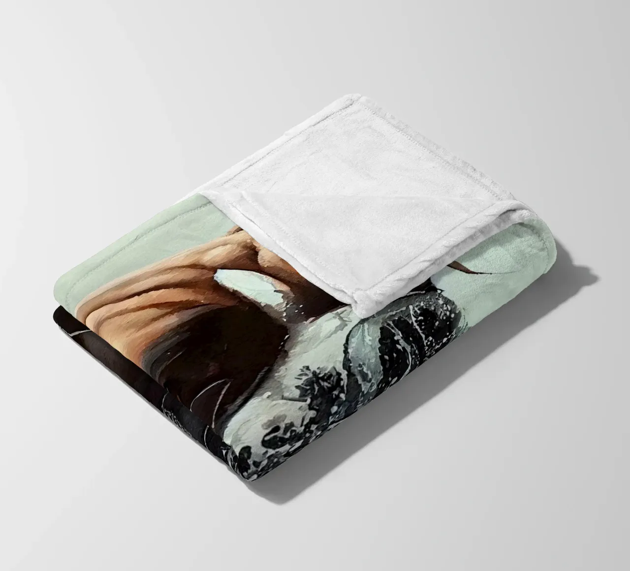 Cane Boxer ad acquerello coperta in pile da Chromatic Fusion Studio