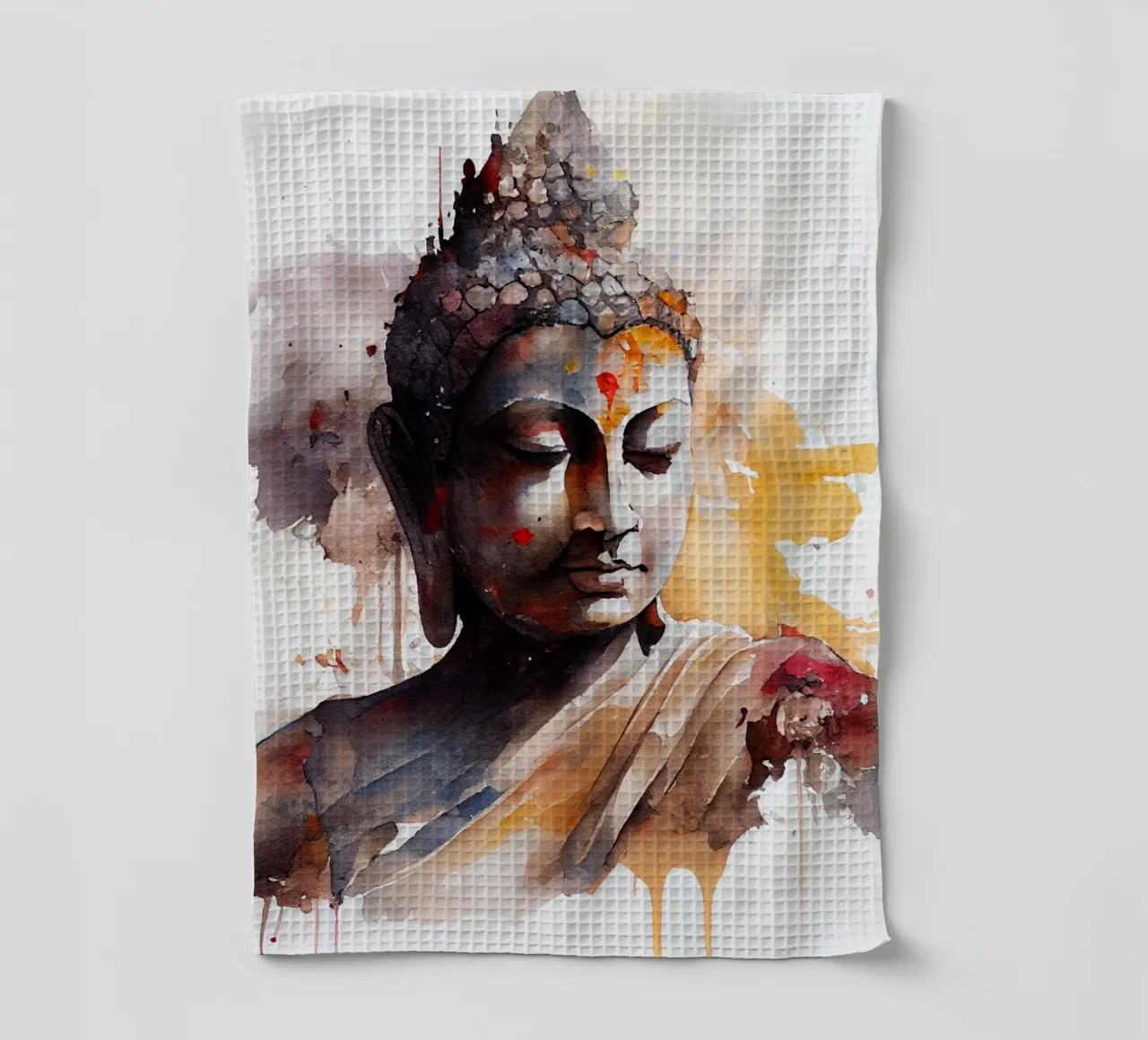 Buddha ad acquerello canovaccio da cucina da Chromatic Fusion Studio