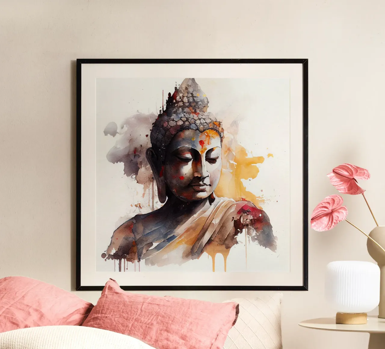 Buddha ad acquerello carta hahnemühle da Chromatic Fusion Studio
