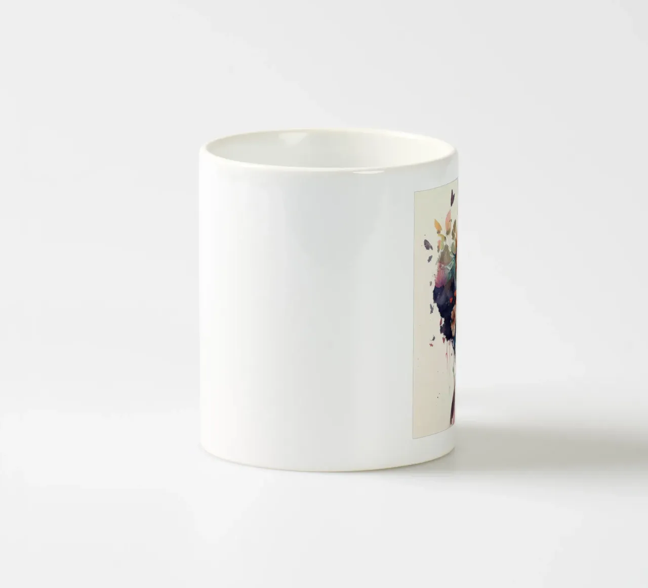 Farfalla acquerellata Donna africana tazza in ceramica da Chromatic Fusion Studio