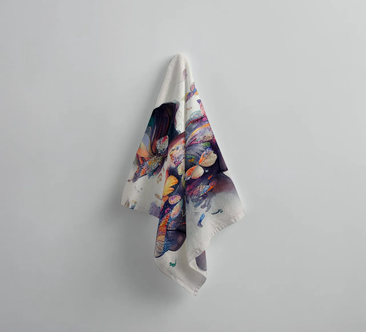 Acquerello Farfalla Donna Corpo asciugamano da bagno da Chromatic Fusion Studio