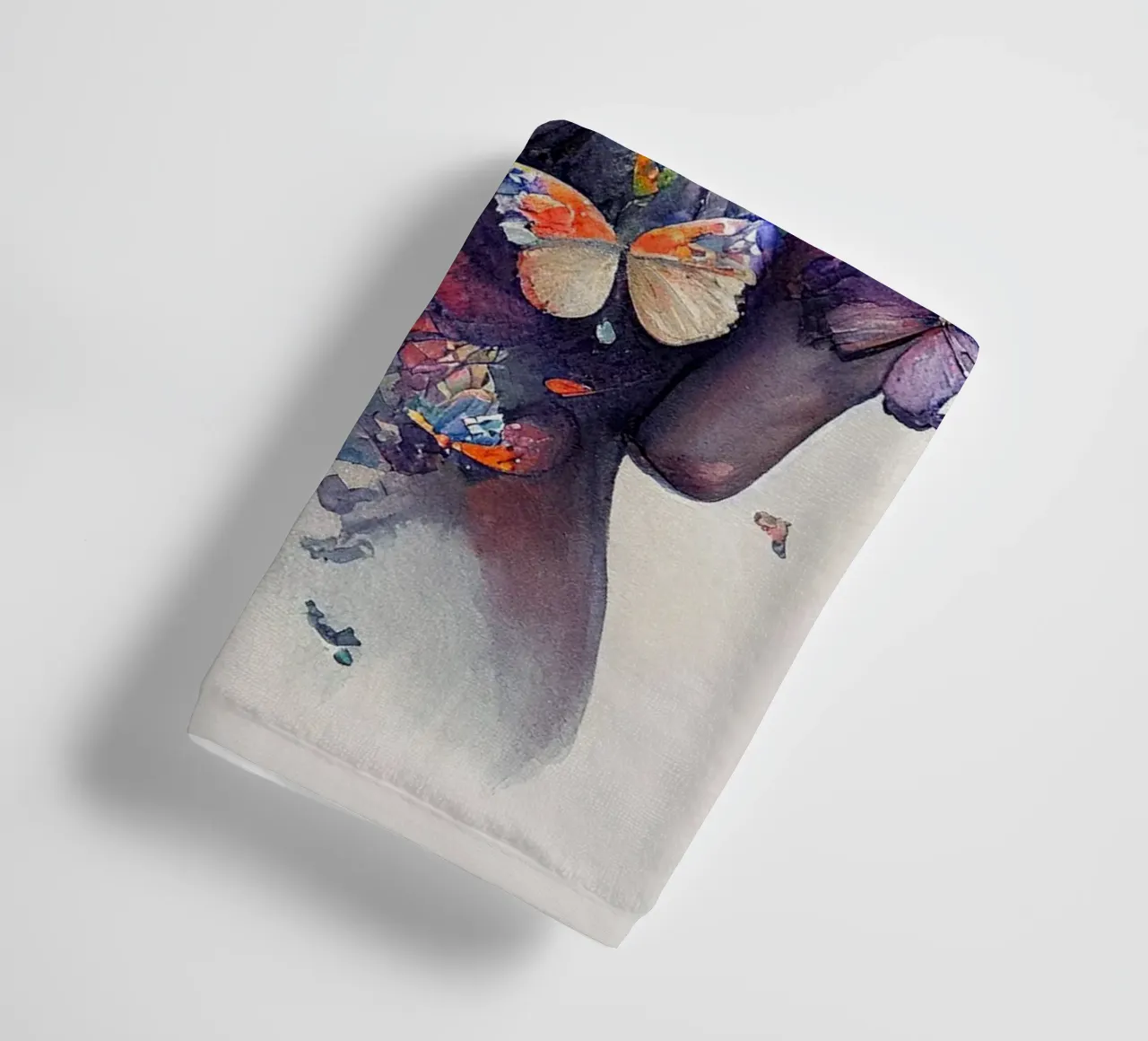 Acquerello Farfalla Donna Corpo asciugamano da bagno da Chromatic Fusion Studio