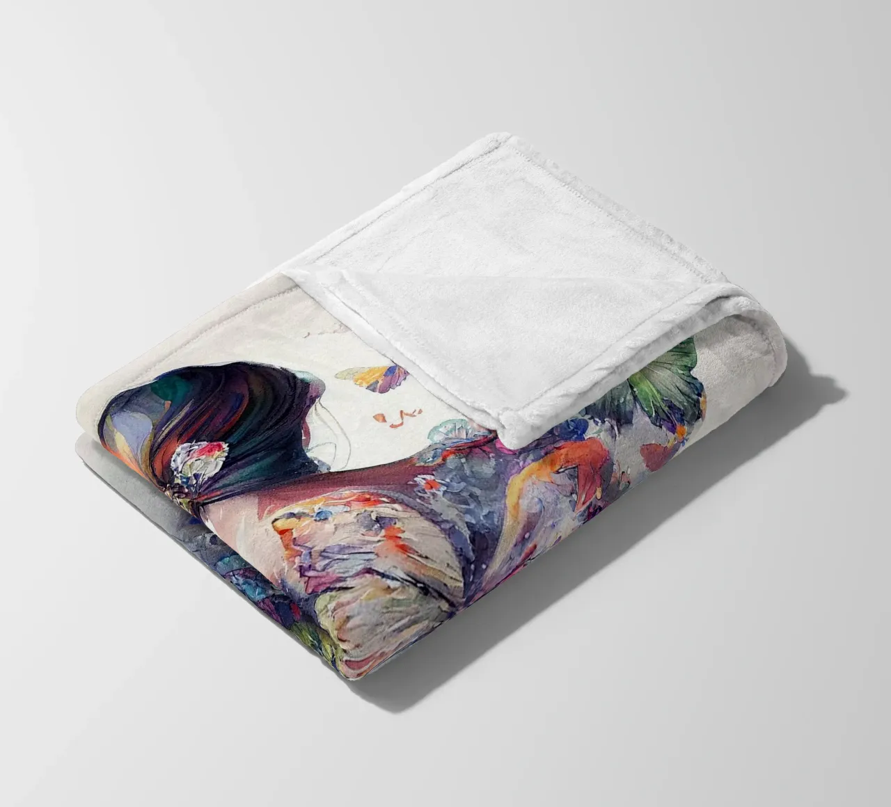 Acquerello Farfalla Donna Corpo coperta in pile da Chromatic Fusion Studio