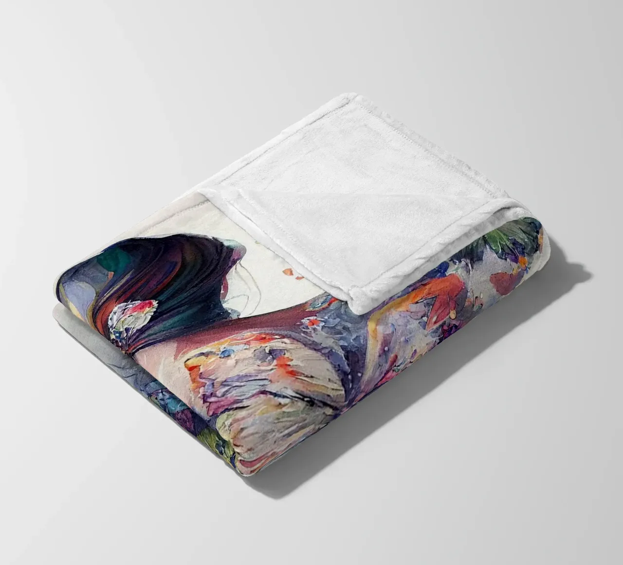 Acquerello Farfalla Donna Corpo coperta in pile da Chromatic Fusion Studio