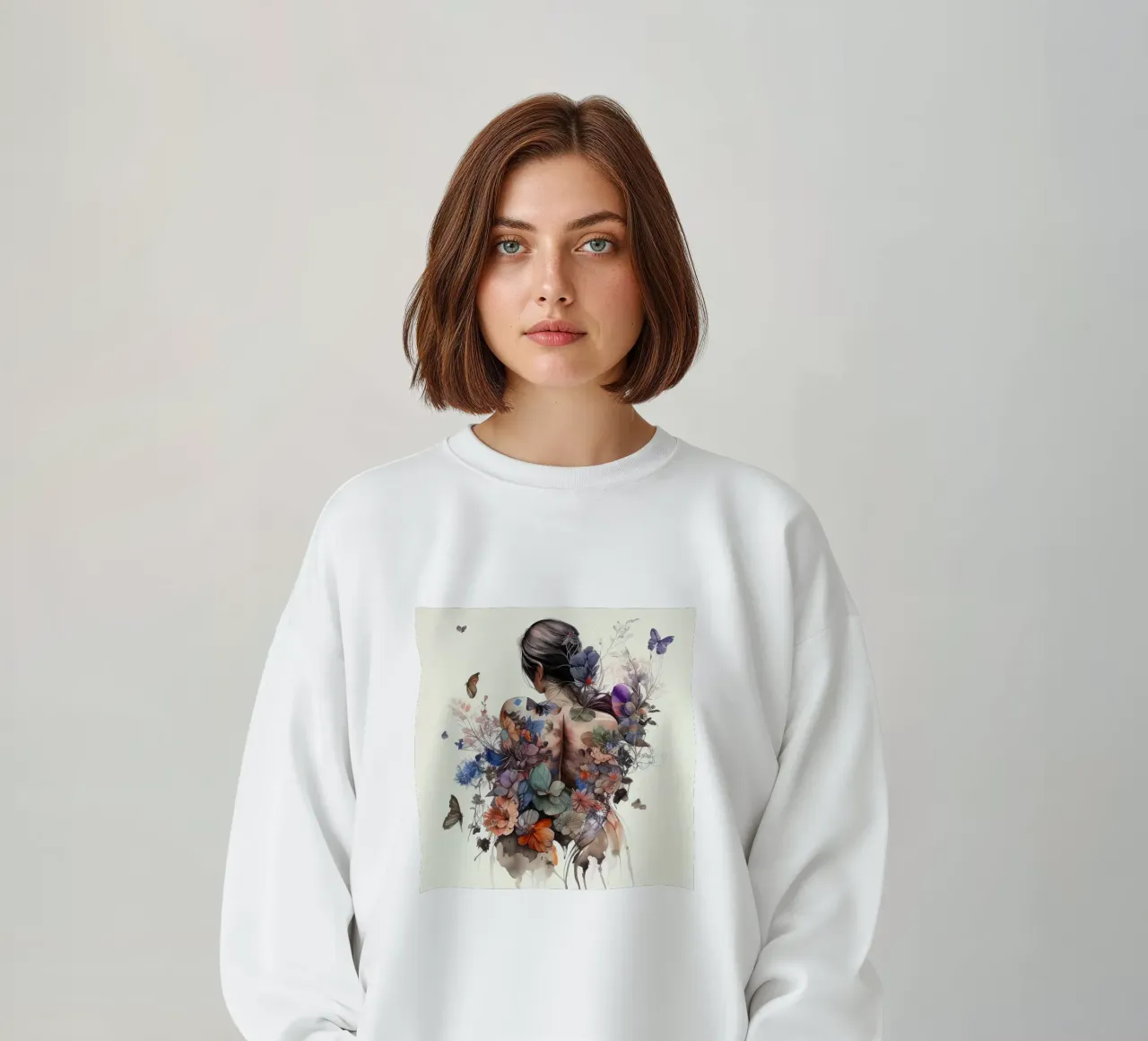 Acquerello Farfalla Donna Corpo felpa da Chromatic Fusion Studio