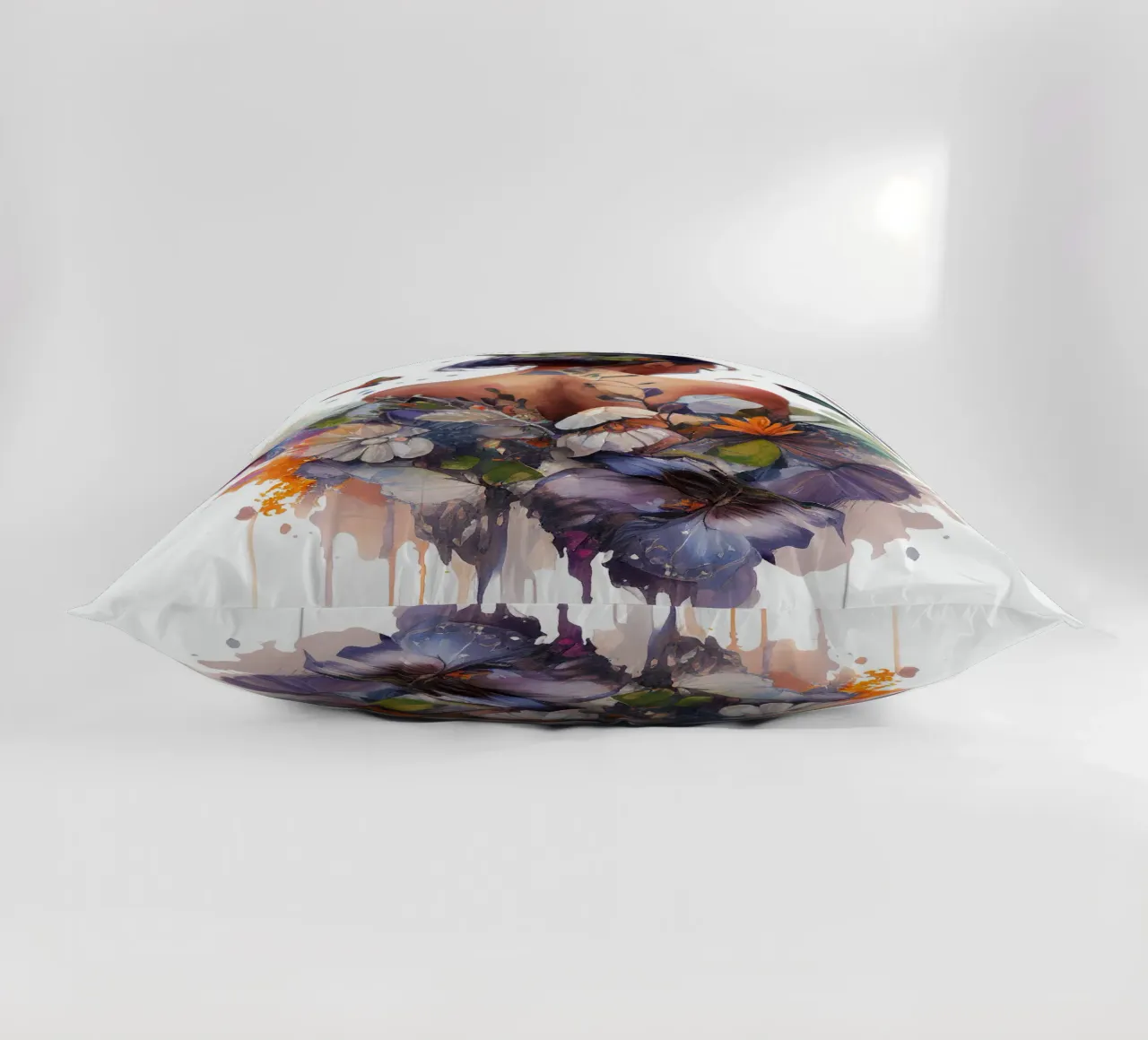 Acquerello Farfalla Donna Corpo cuscino da Chromatic Fusion Studio