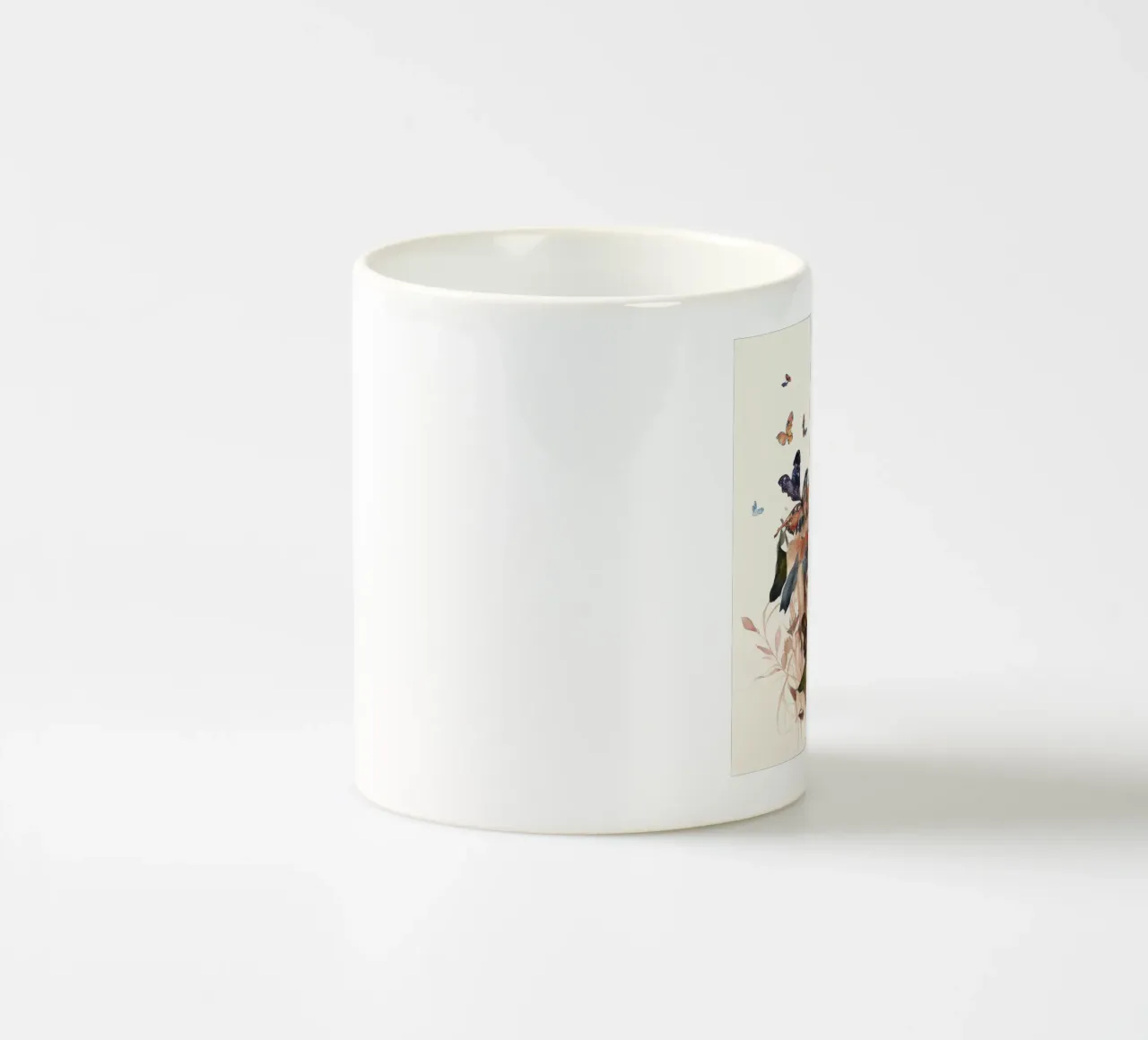 Acquerello Farfalla Donna Corpo tazza in ceramica da Chromatic Fusion Studio