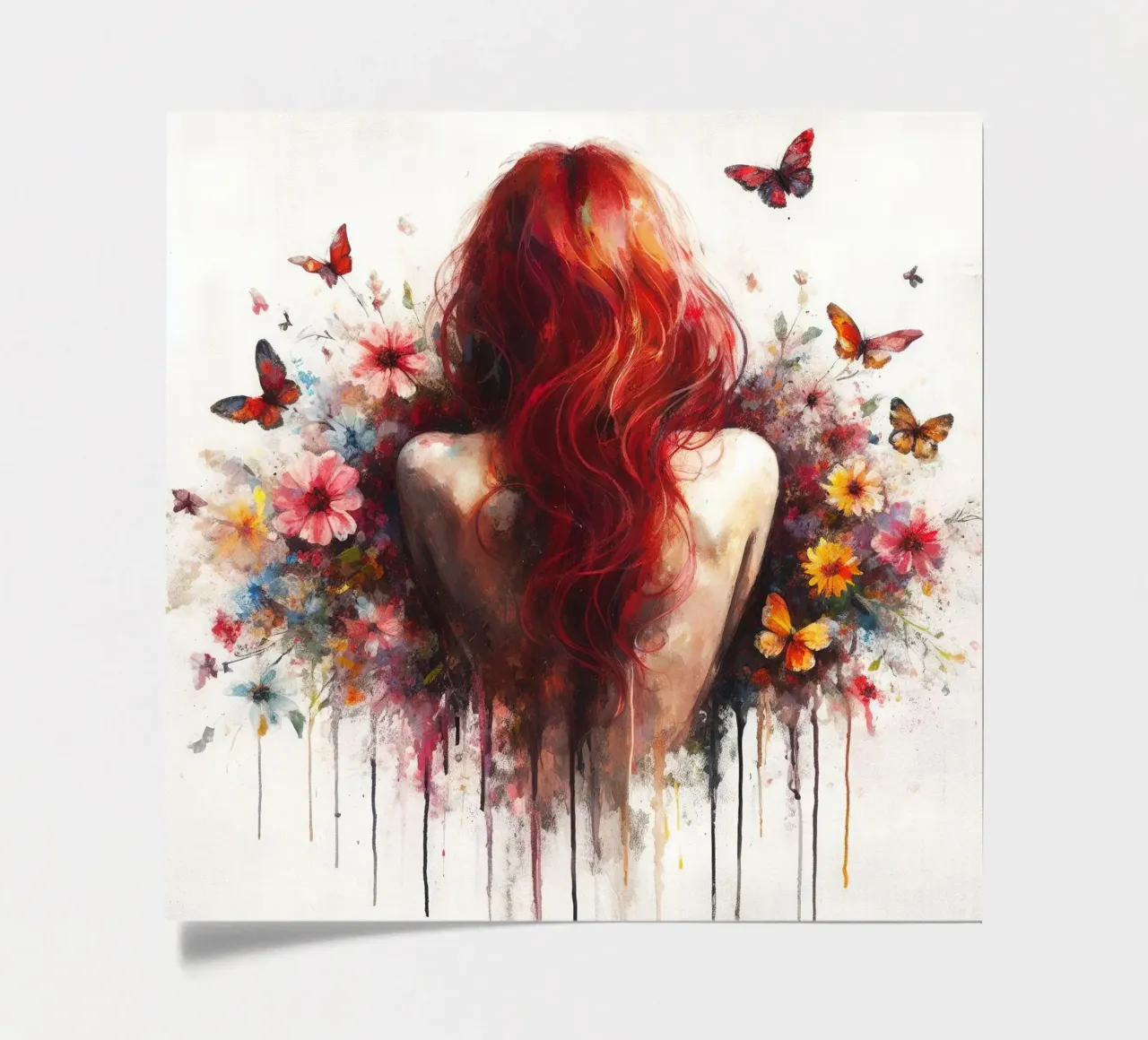 Watercolor Butterfly Woman Body sticker sheet by Chromatic Fusion Studio