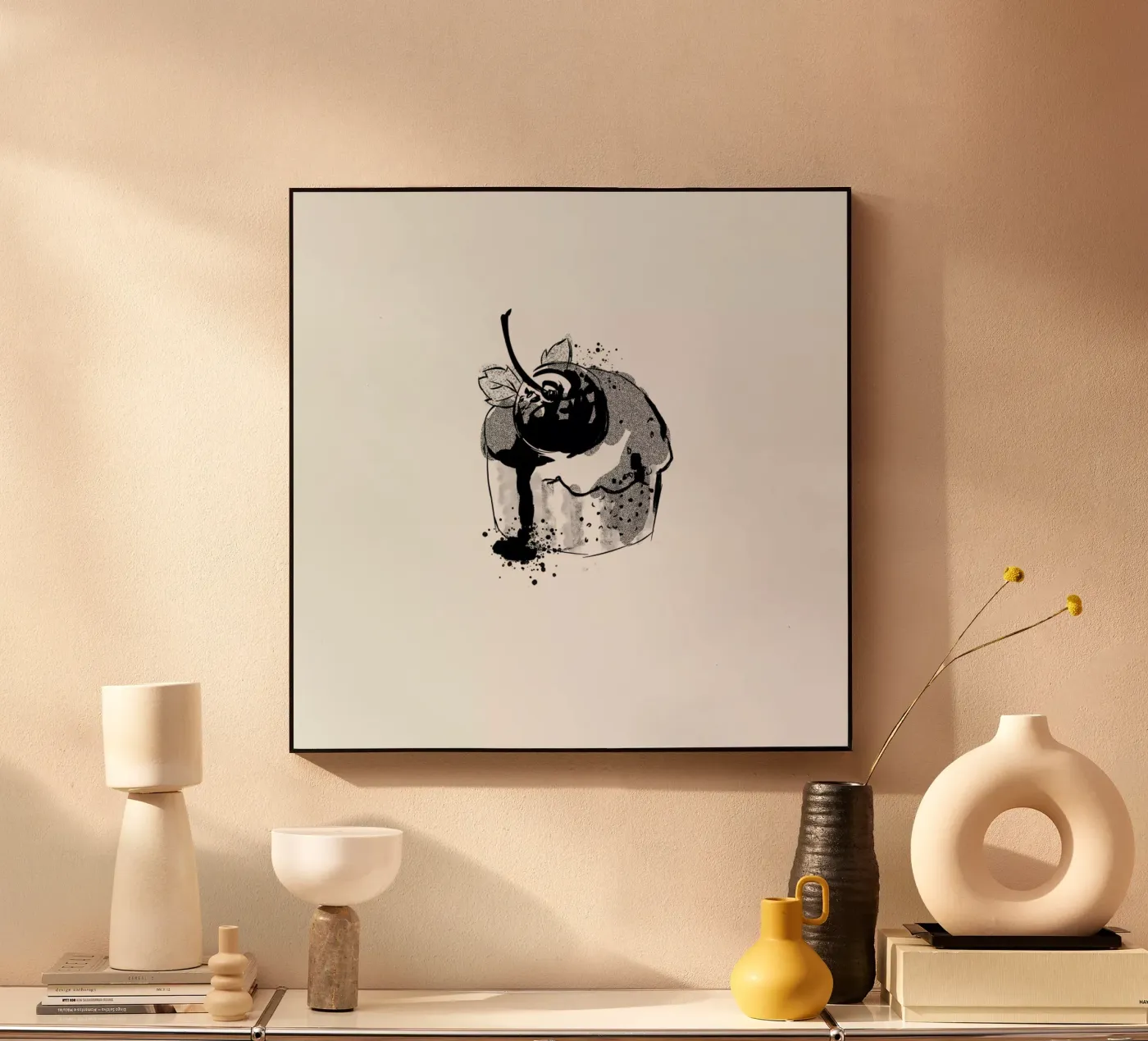 Cherry Cake acryl van Kateřina Bažantová