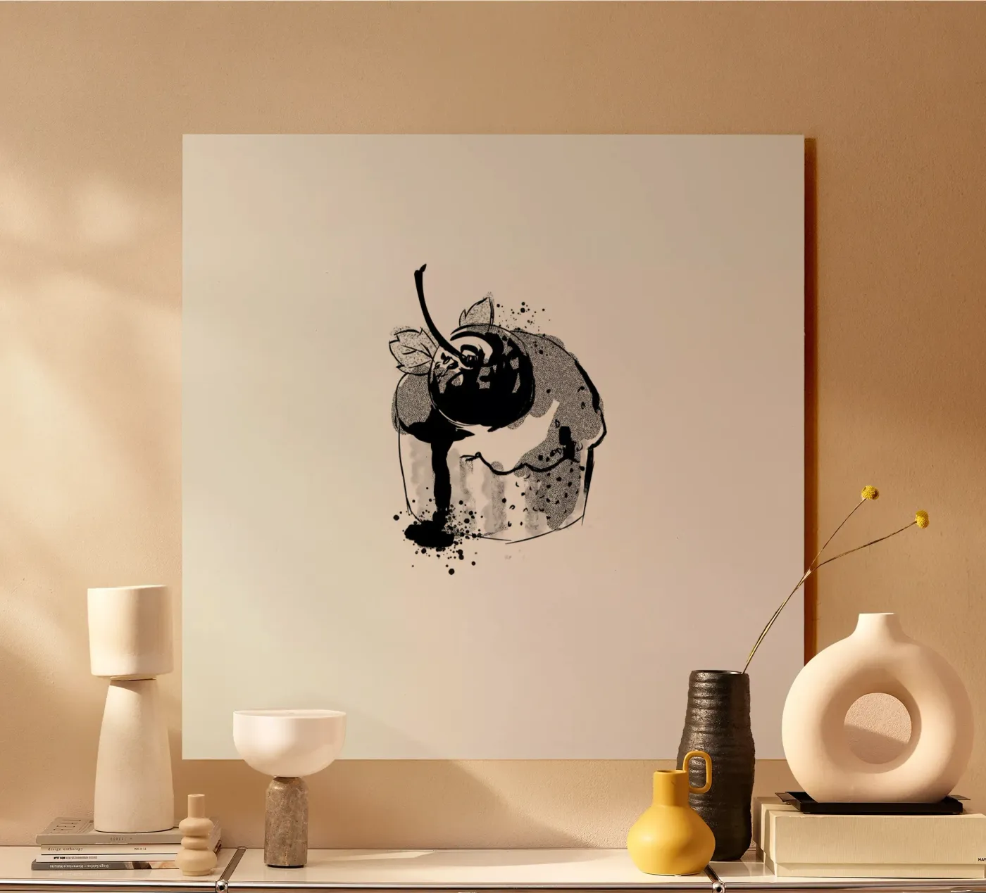 Cherry Cake acryl van Kateřina Bažantová