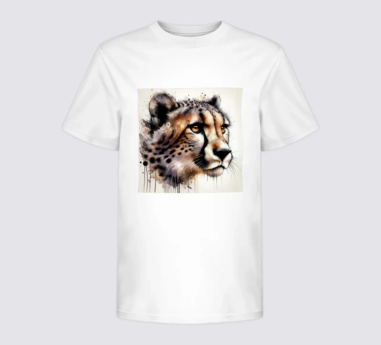 Ghepardo acquerellato t-shirt bambini da Chromatic Fusion Studio