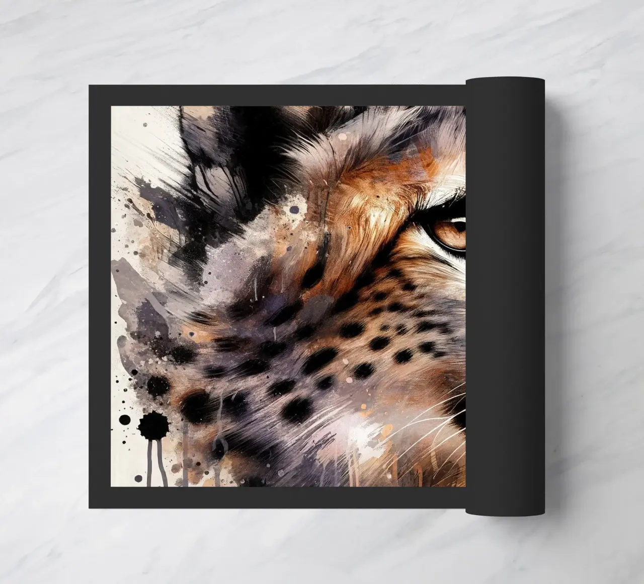 Ghepardo acquerellato zerbino da Chromatic Fusion Studio