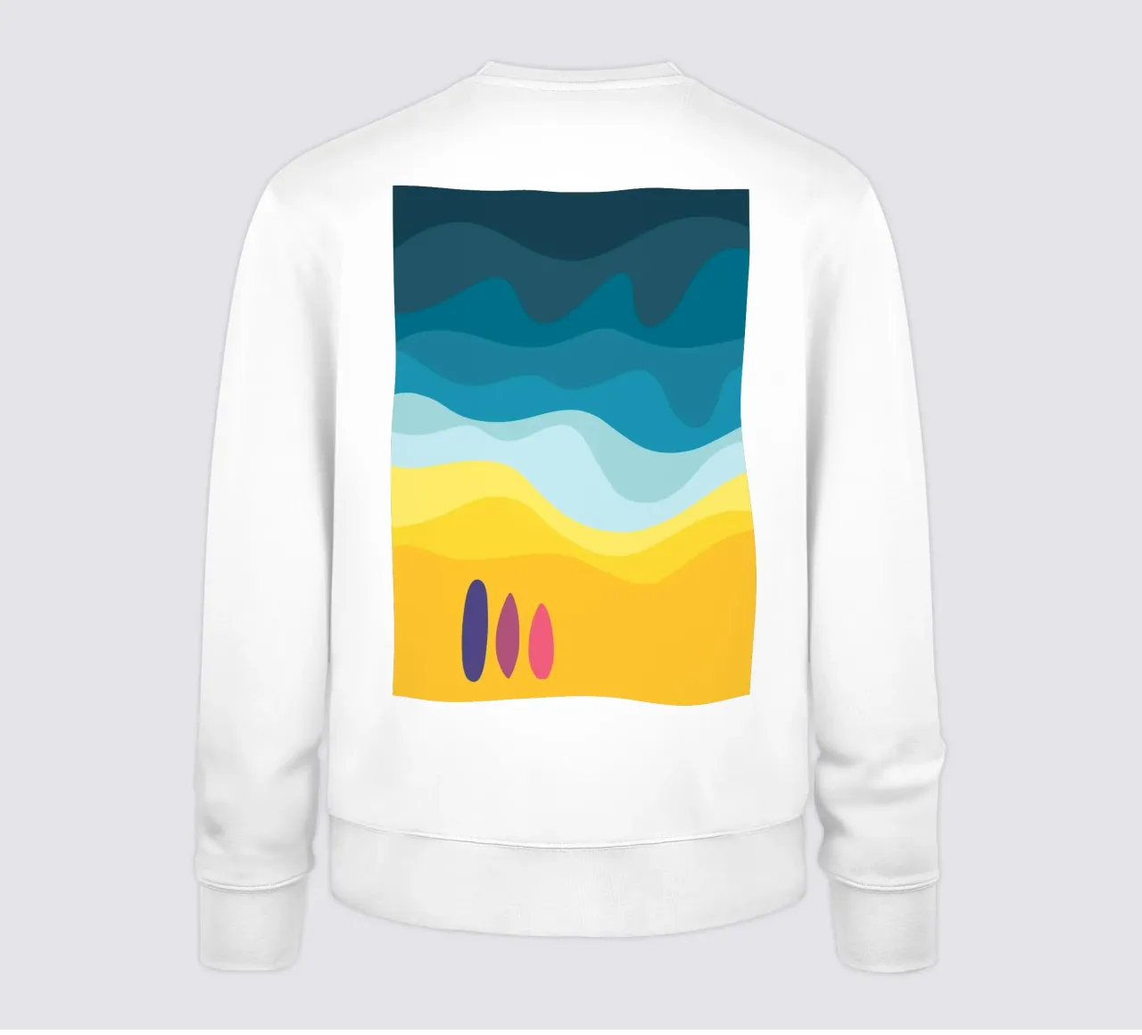 Surfboard Poster Surfen Surfer Poster Strand Wellen Meer felpa da LIMITED EDITION LETTERS