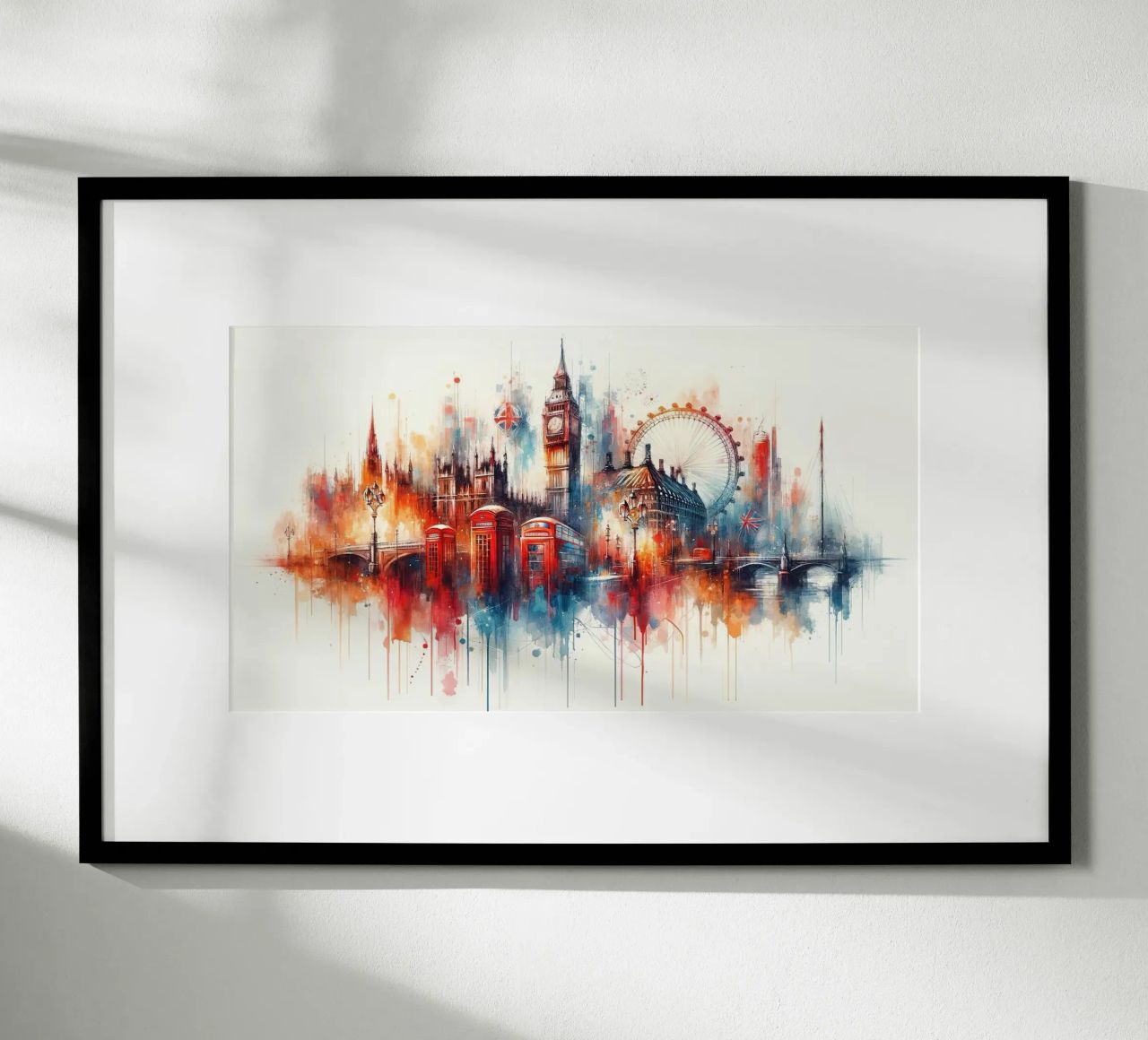 Watercolor London Skyline poster by Chromatic Fusion Studio